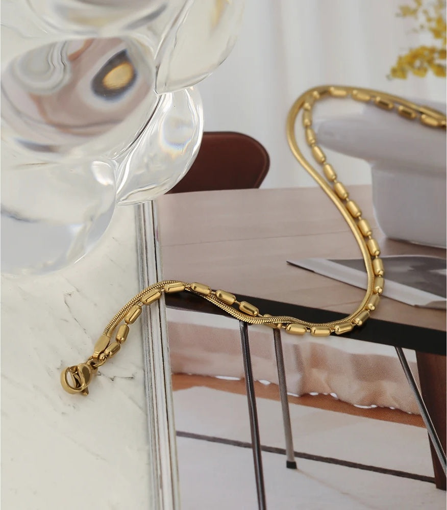 Multi-layer modern charm bracelet for women - product image