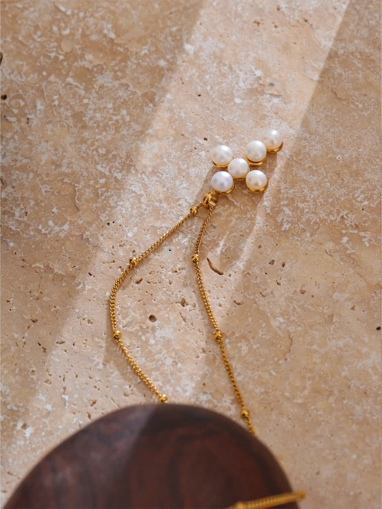 Natural pearl cross pendant fashion jewelry necklace - product image
