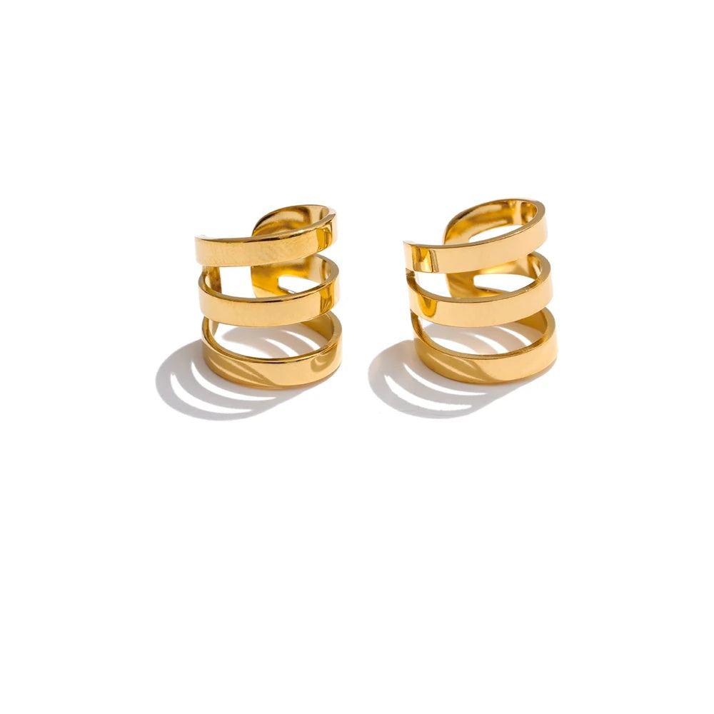 Non piercing contemporary ear clip earrings - product image