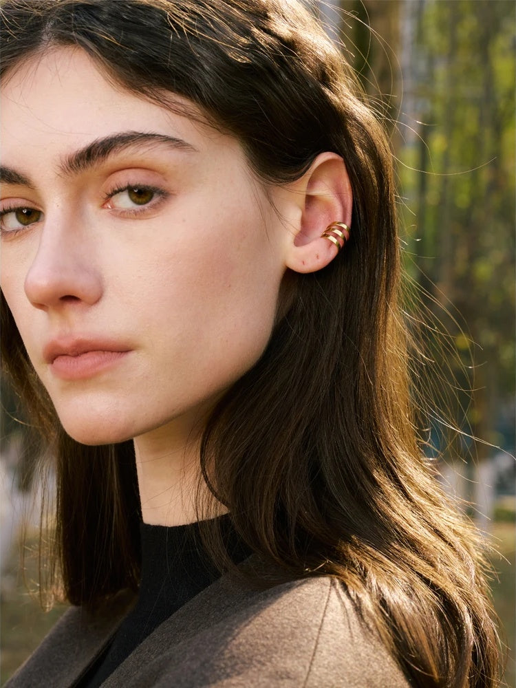 Non piercing contemporary ear clip earrings - product image