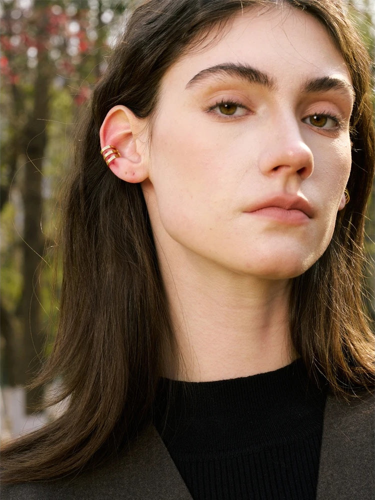 Non piercing contemporary ear clip earrings - product image