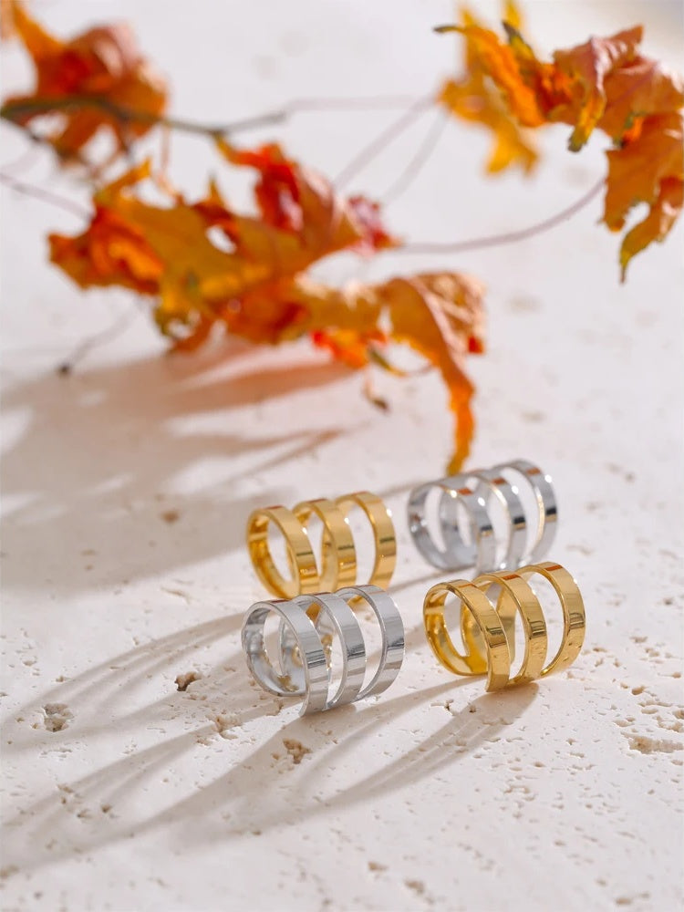 Non piercing contemporary ear clip earrings - product image