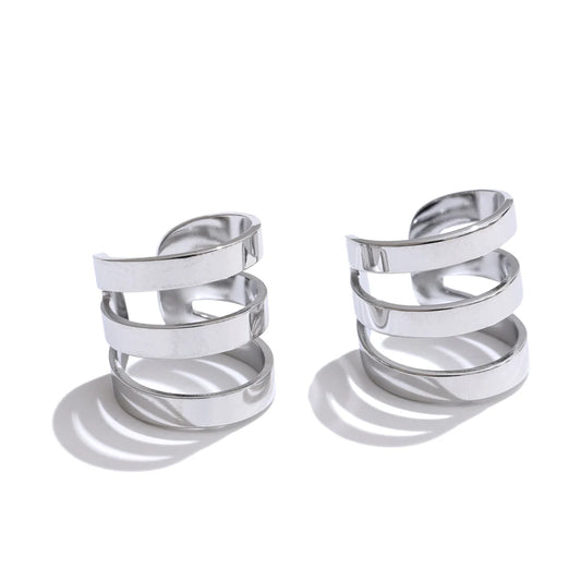 Non piercing contemporary ear clip earrings - product image