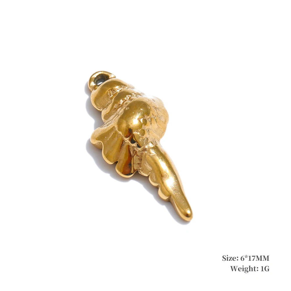 Ocean shell starfish seahorse charm necklace - product image