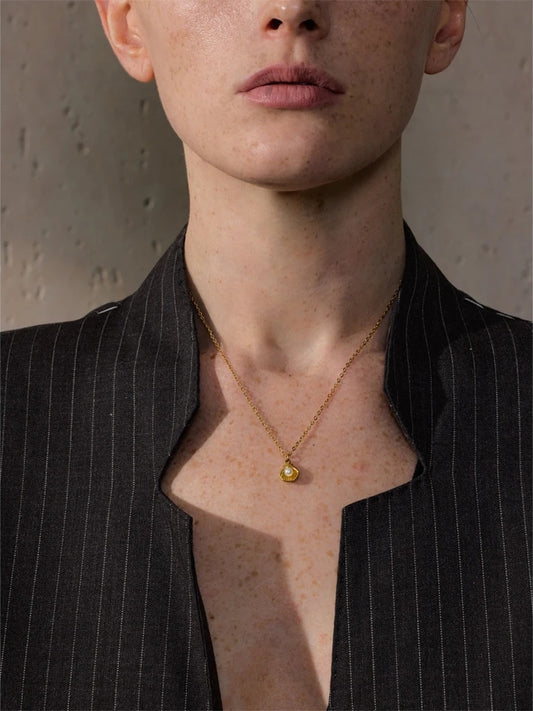 Ocean style natural freshwater pearl pendant - product image