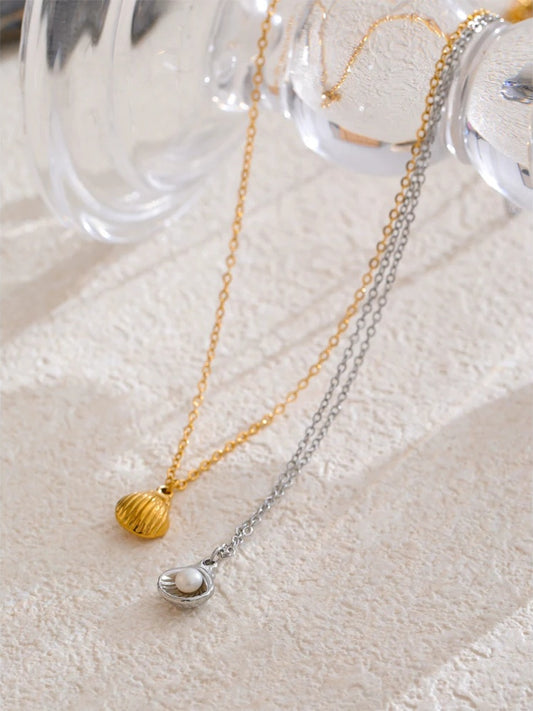 Ocean style natural freshwater pearl pendant - product image