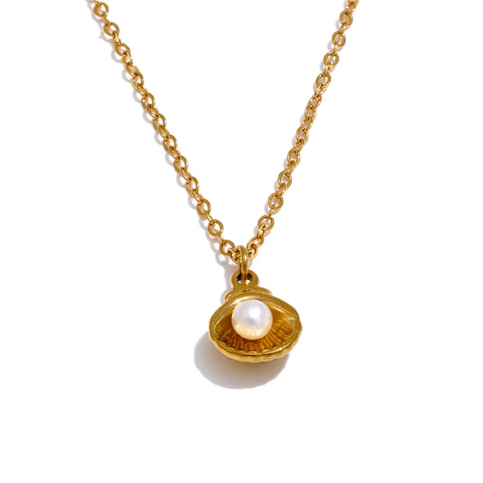 Ocean style natural freshwater pearl pendant - product image
