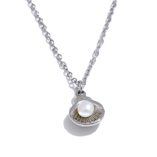 Ocean style natural freshwater pearl pendant - product image