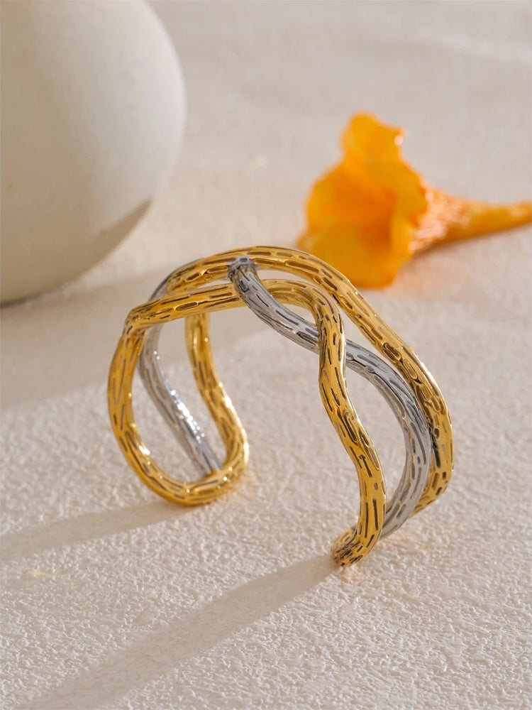 Personalized modern cuff bracelet bangle - product image