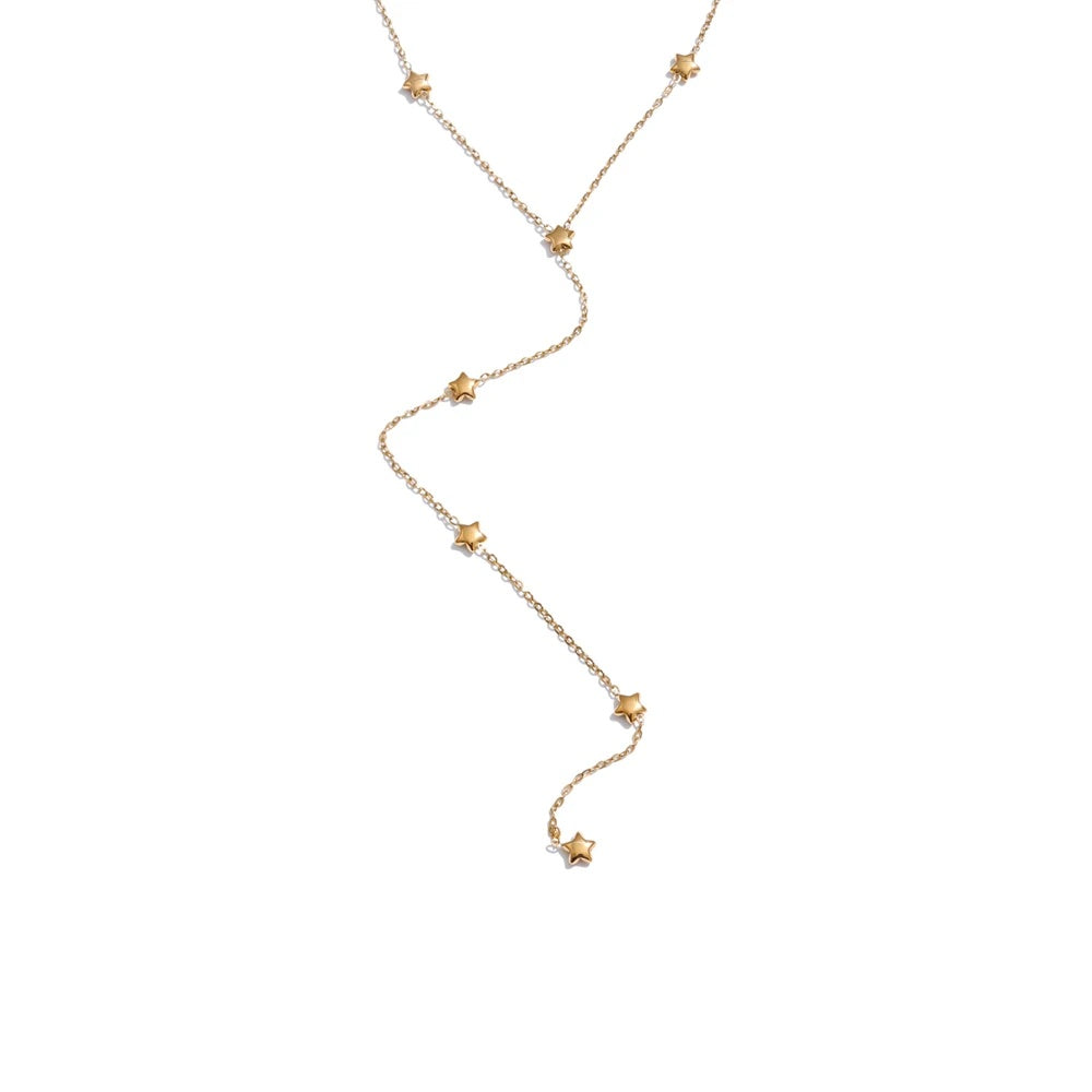 Popular stainless steel star y chain long necklace - product image