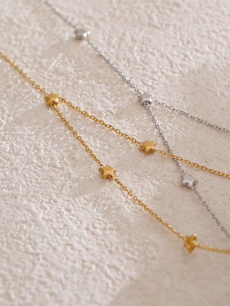 Popular stainless steel star y chain long necklace - product image