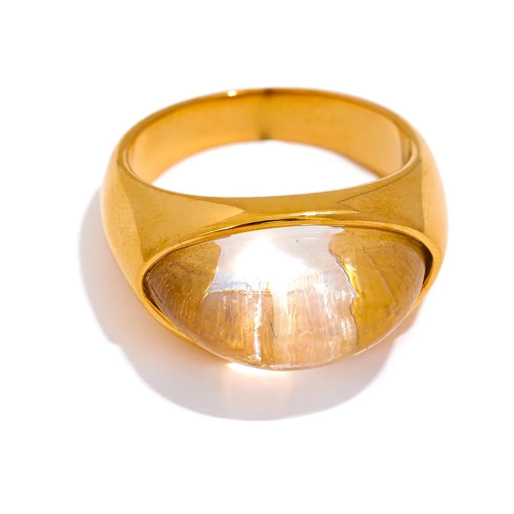 Resin abstract cast fashion mysterious ring - product image