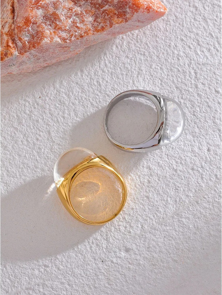 Resin abstract cast fashion mysterious ring - product image