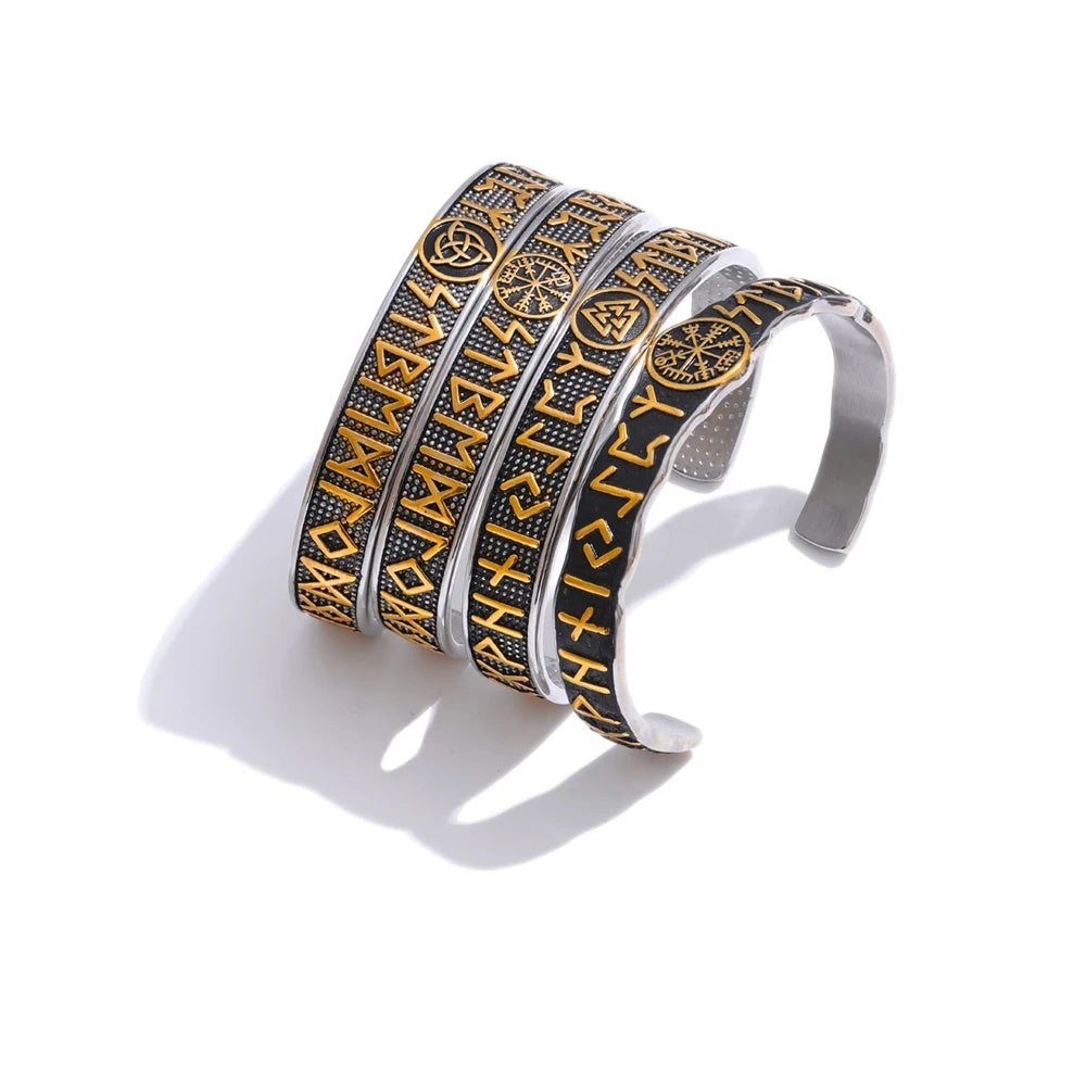 Retro prayer scripture symbol open cuff bracelet - product image