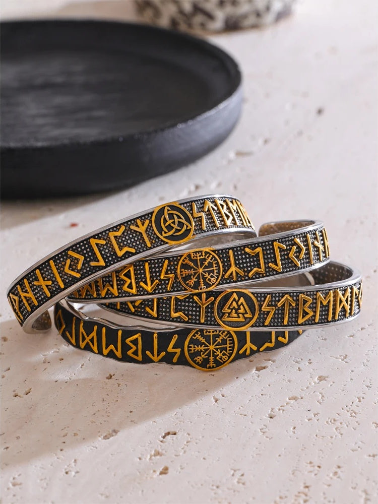 Retro prayer scripture symbol open cuff bracelet - product image