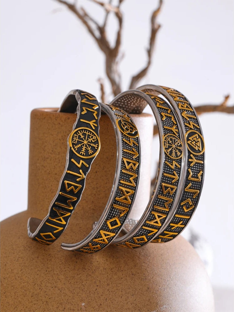 Retro prayer scripture symbol open cuff bracelet - product image