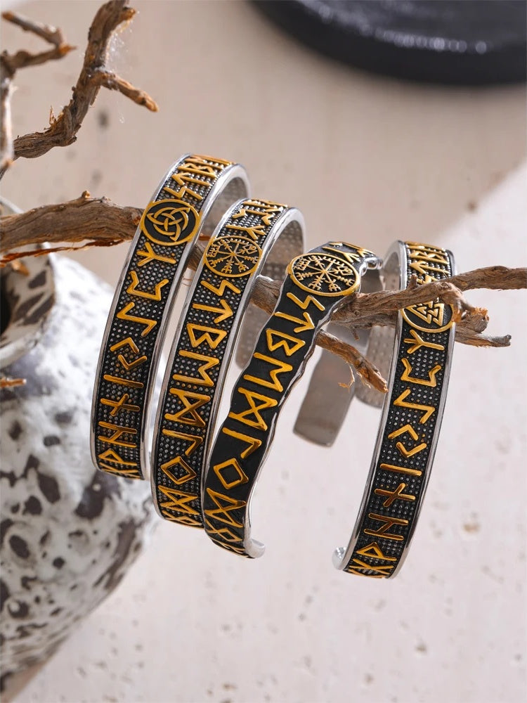 Retro prayer scripture symbol open cuff bracelet - product image
