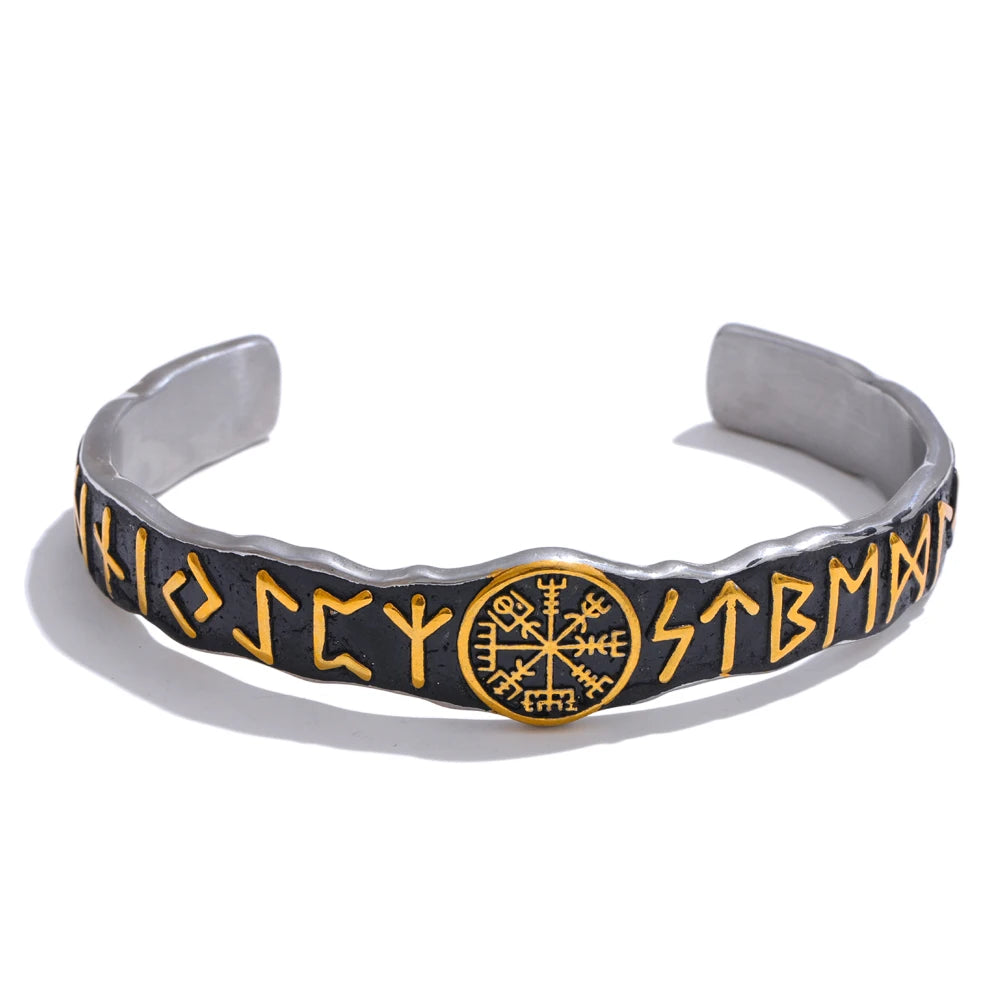 Retro prayer scripture symbol open cuff bracelet - product image