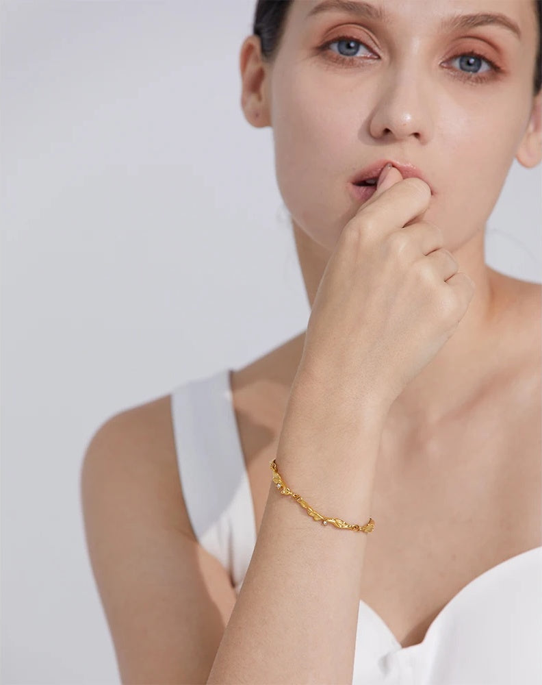 Rock texture statement lobster clasp chain women bracelet - product image