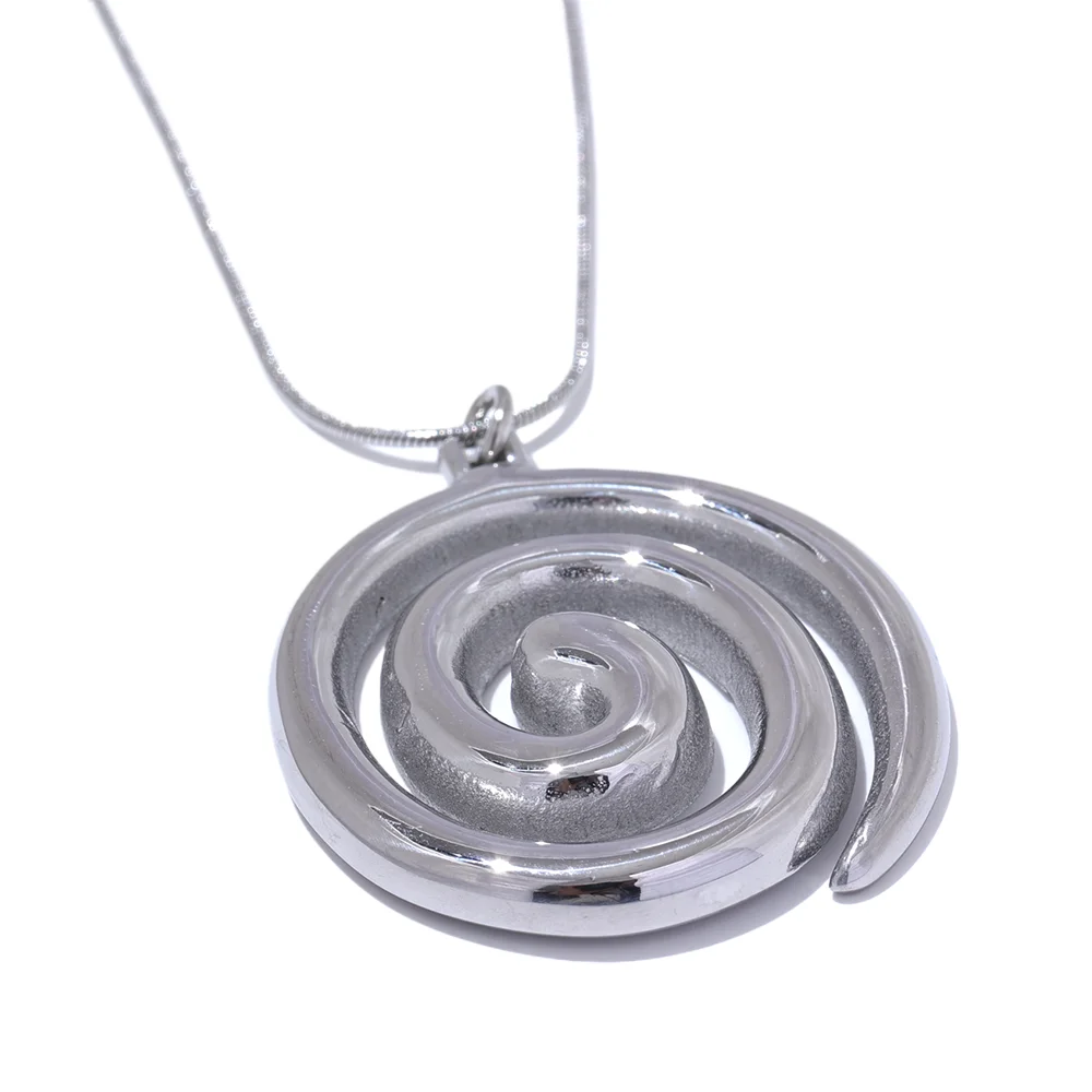 Round abstract pendant necklace women fashion - product image