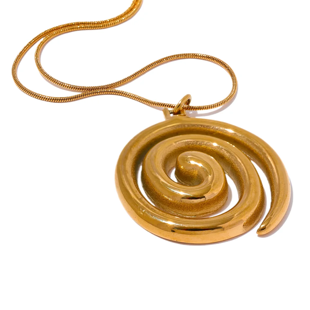 Round abstract pendant necklace women fashion - product image
