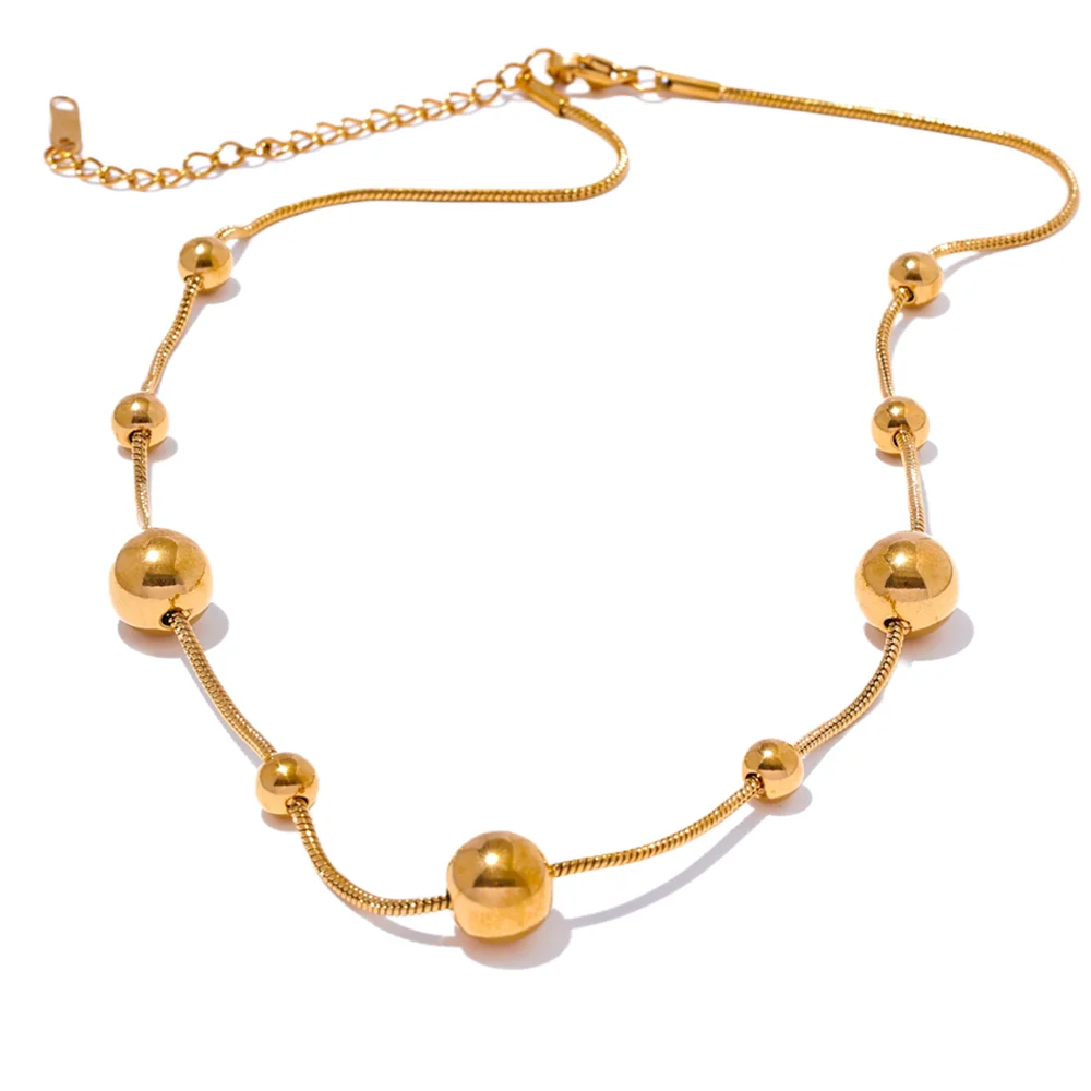Round beads chain statement necklace women fashion - product image