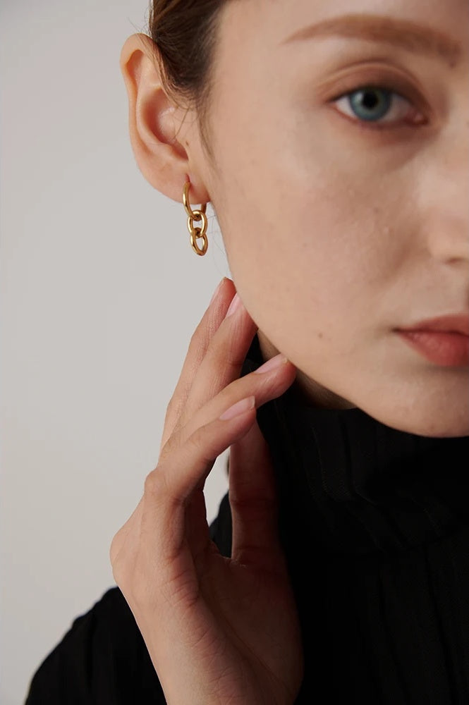 Round huggie minimalist drop earrings women charm - product image