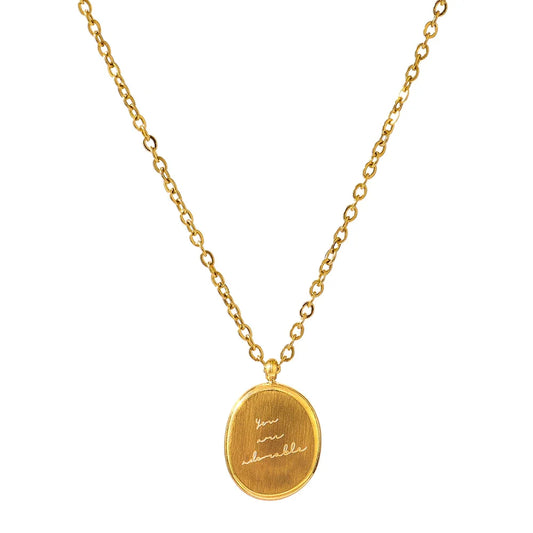 Round modern statement collar pendant necklace - product image