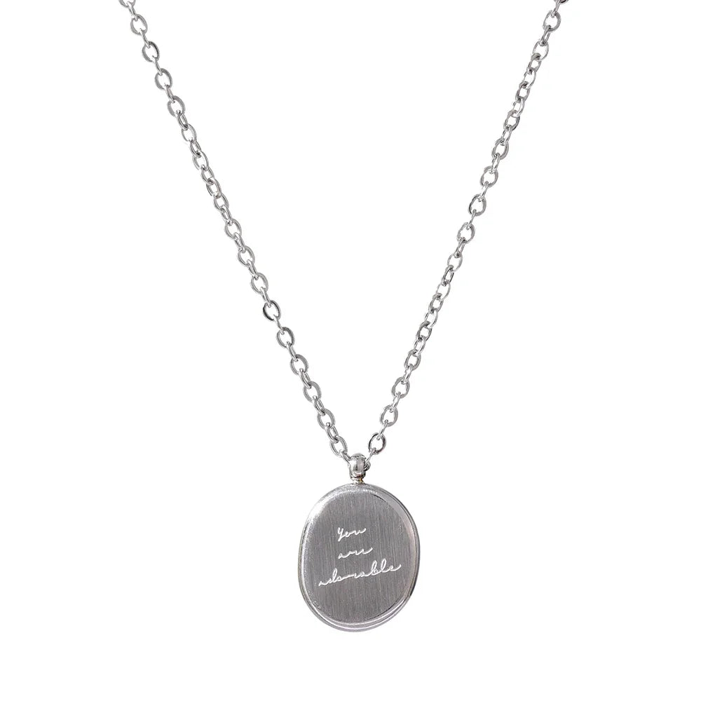Round modern statement collar pendant necklace - product image