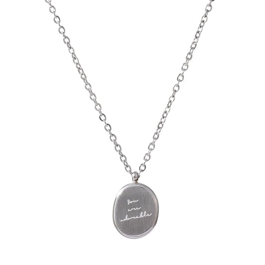 Round modern statement collar pendant necklace - product image