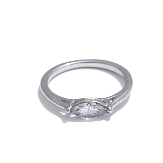 Shiny cubic zirconia modern casting ring - product image