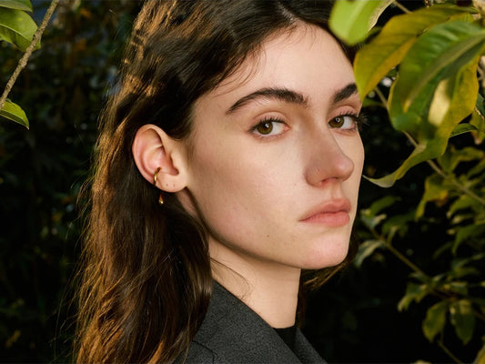 Simplified liquid bending ear bone clip earrings - product image