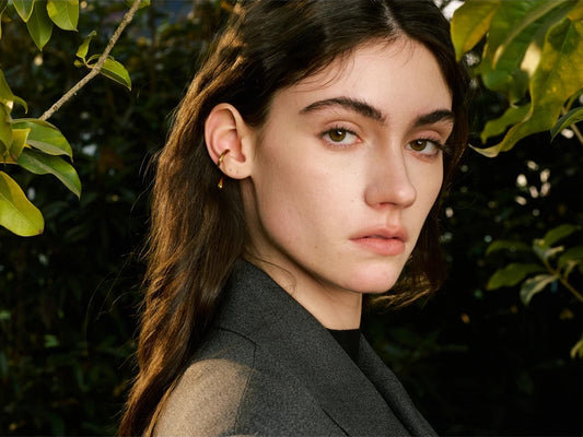 Simplified liquid bending ear bone clip earrings - product image