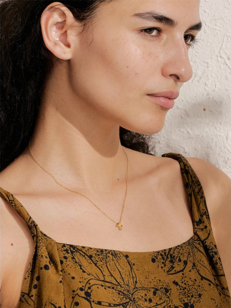 Small waterproof cross charm pendant necklace - product image