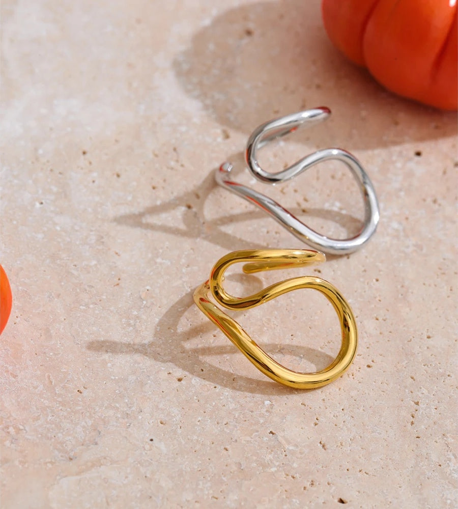 Smooth contemporary open adjustable ring - product image