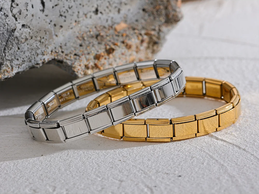 Square minimalist elastic bangle bracelet women - product image