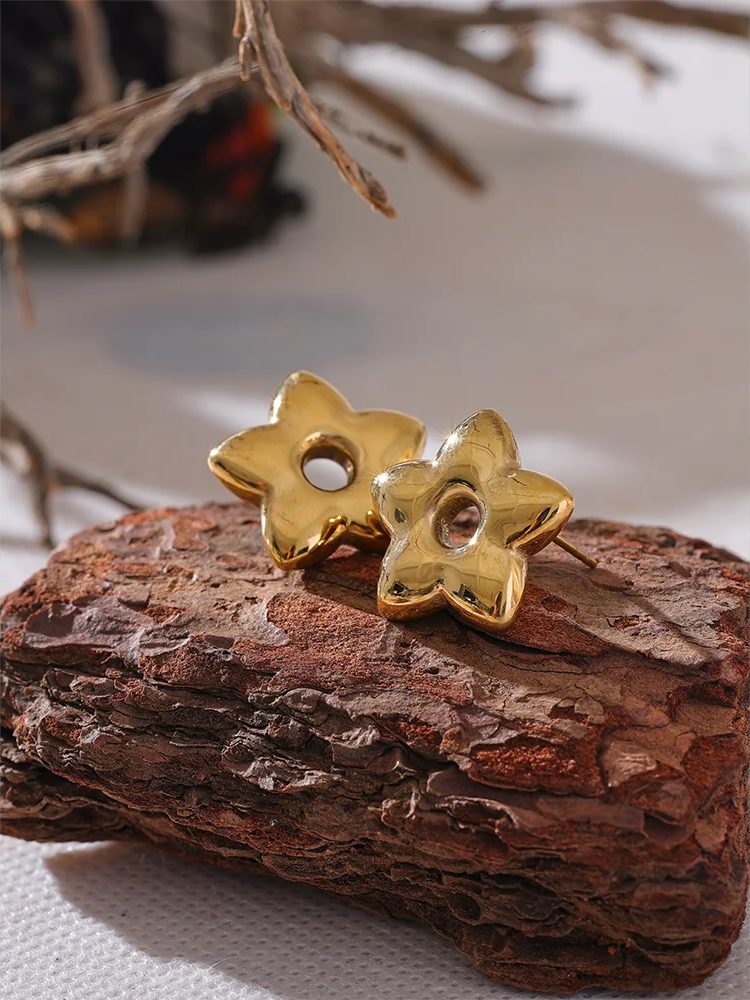 Star daily minimalist cast stud earrings women - product image