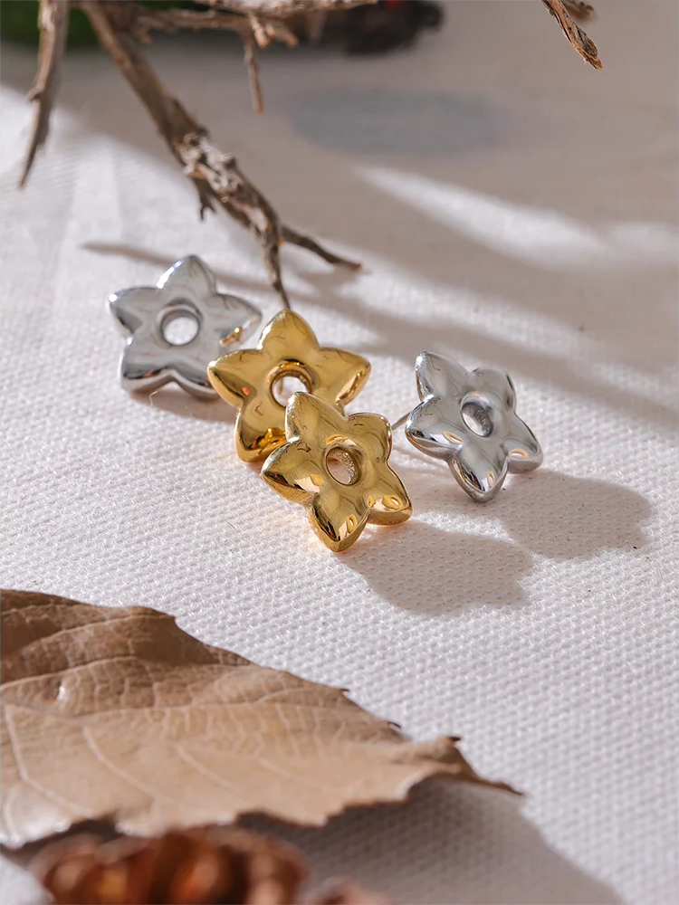 Star daily minimalist cast stud earrings women - product image