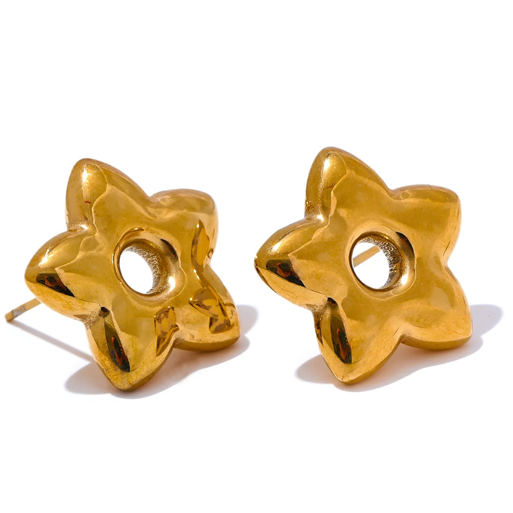 Star daily minimalist cast stud earrings women - product image