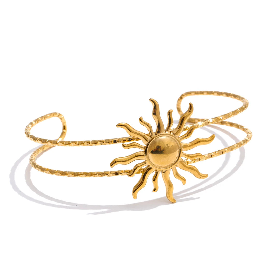 Starfish shell sun open cuff summer bracelet - product image