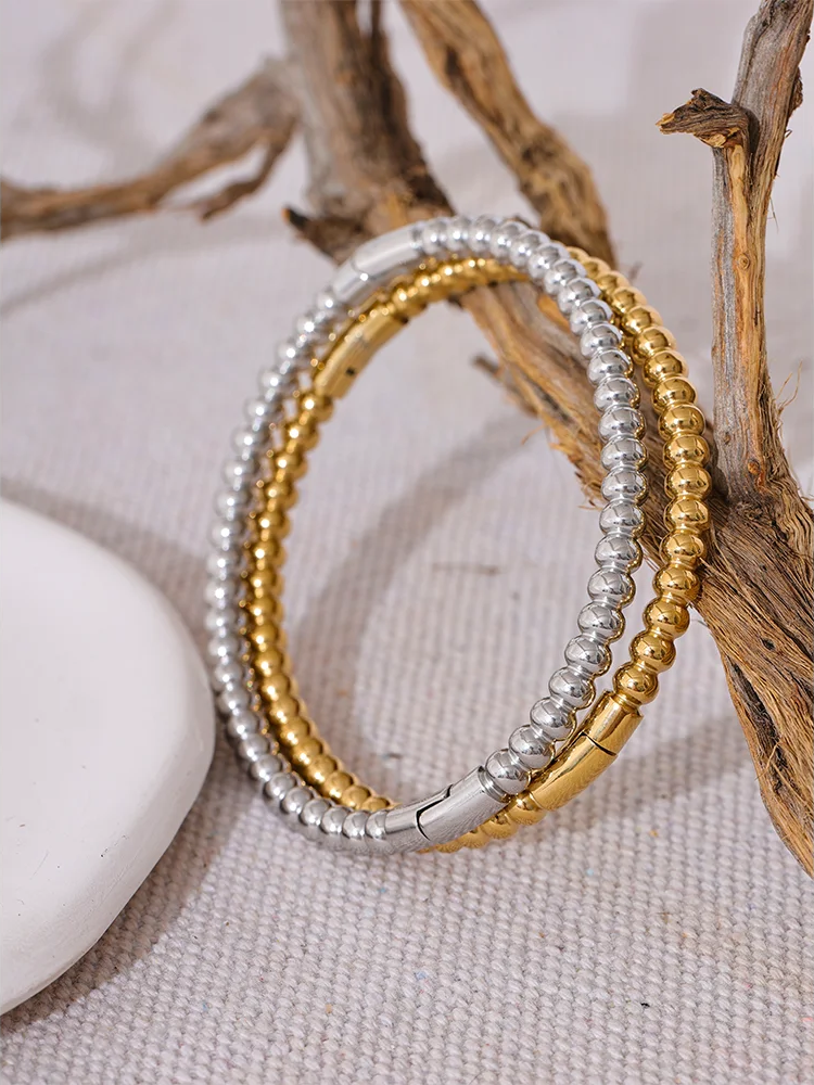 Statement minimalist charm bangle bracelet - product image