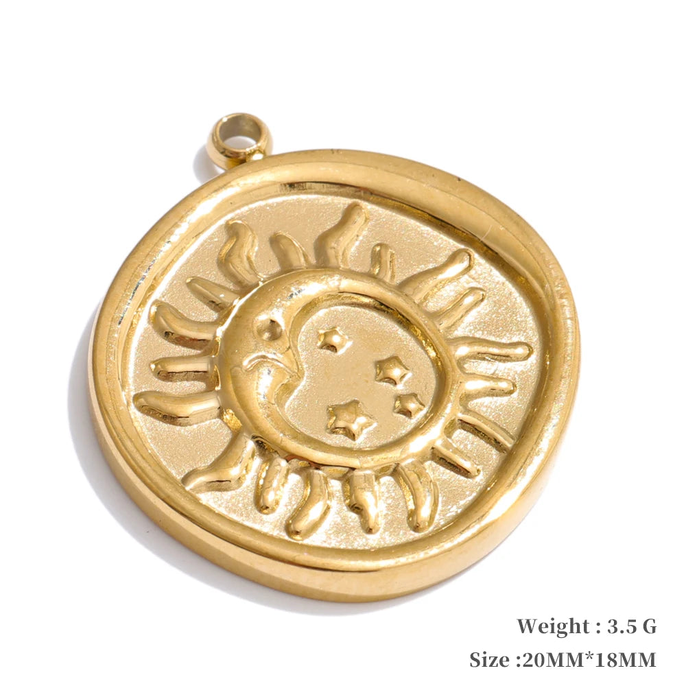 Sun star moon metal charm jewelry accessories - product image