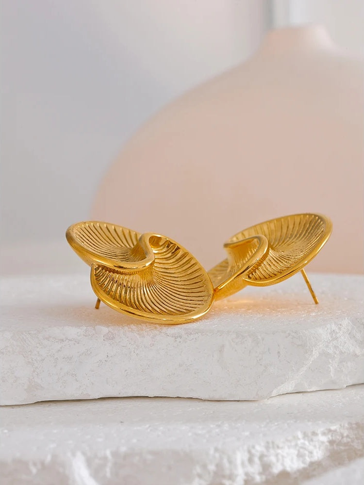 Texture waterproof stud earrings women fashion - product image