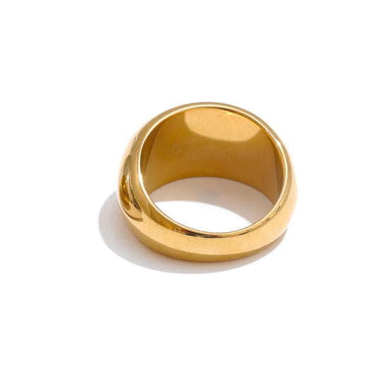 Textured minimalist chunky abstract ring women - product image