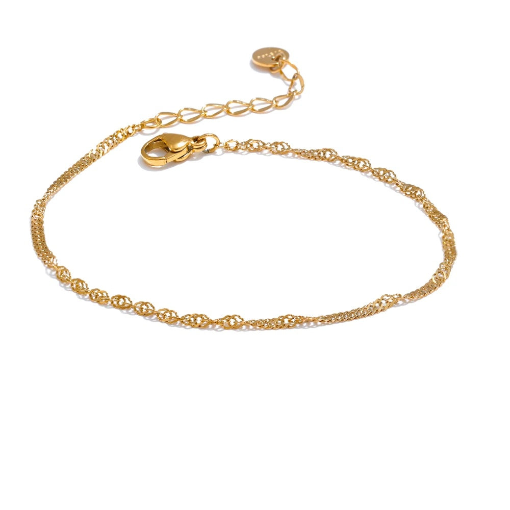 Thin chic chain metal bracelet - product image