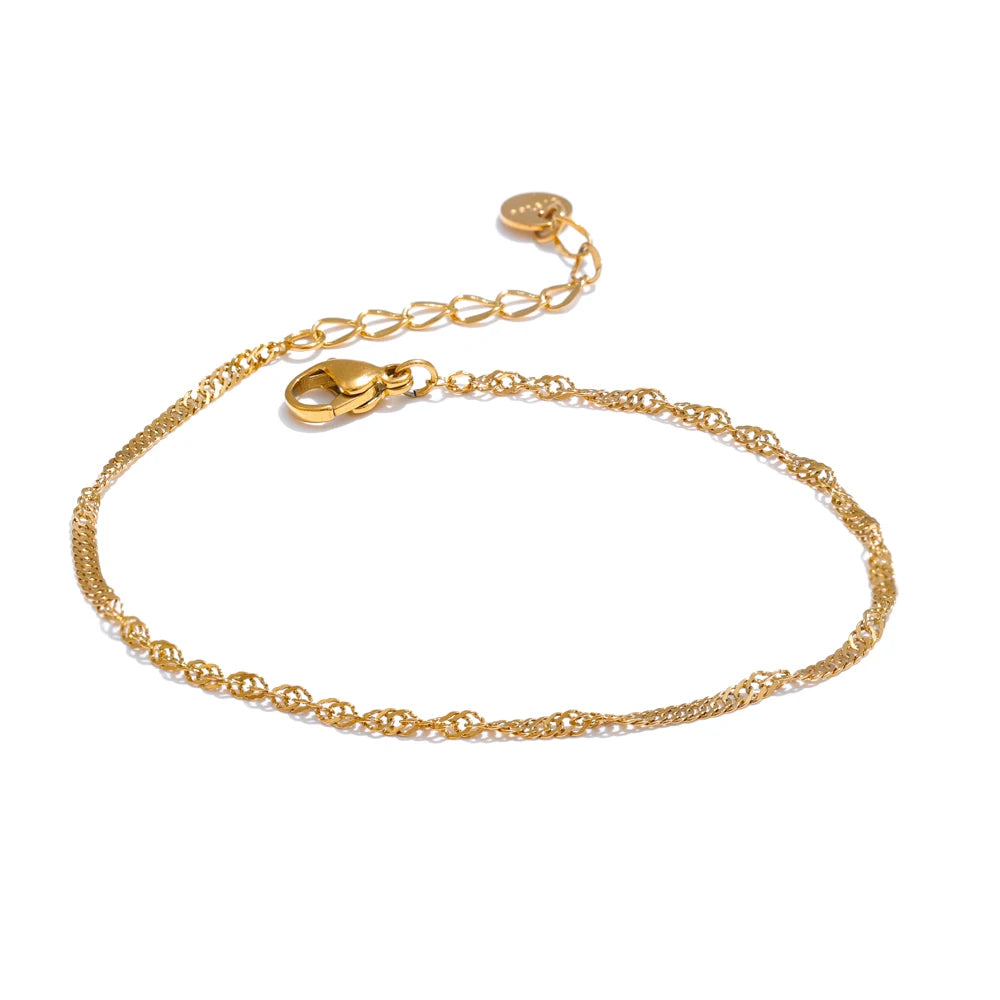 Thin chic chain metal bracelet - product image