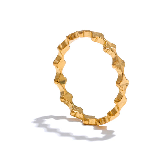 Thin modern gold silver color minimalist ring - product image