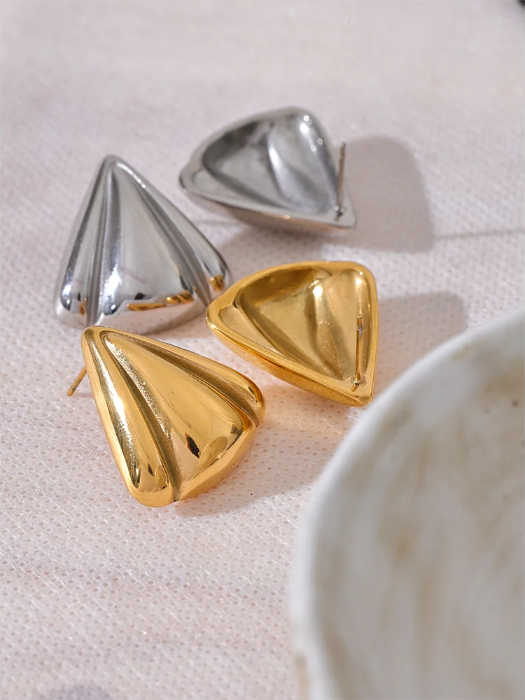 Triangle versatile daily allergy-free stud earrings - product image