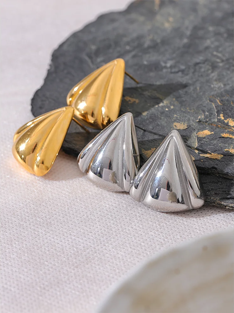 Triangle versatile daily allergy-free stud earrings - product image