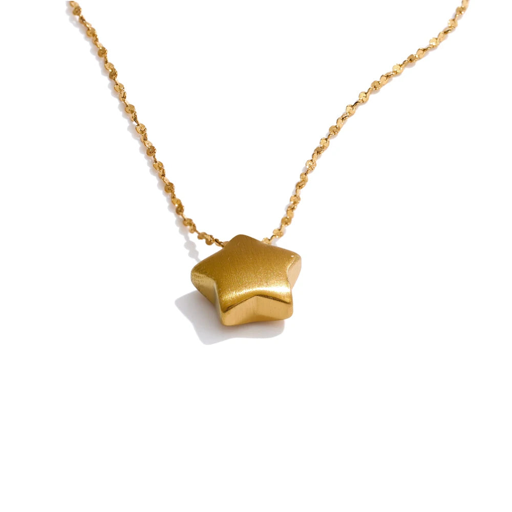 Vintage thick star pentagram minimalist fashion pendant - product image